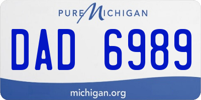 MI license plate DAD6989