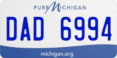 MI license plate DAD6994