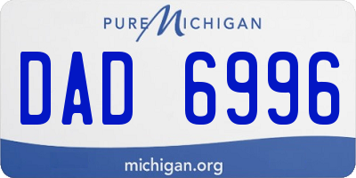 MI license plate DAD6996