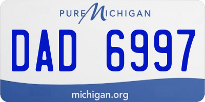MI license plate DAD6997
