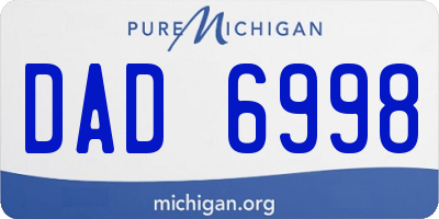 MI license plate DAD6998