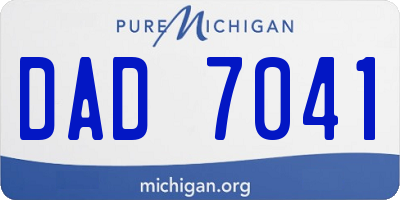 MI license plate DAD7041