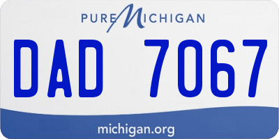 MI license plate DAD7067