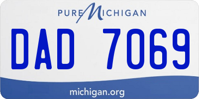 MI license plate DAD7069
