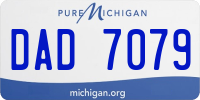 MI license plate DAD7079