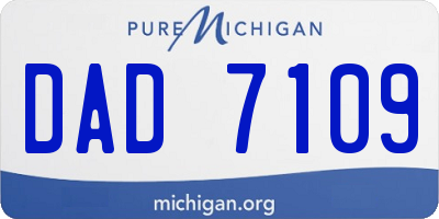 MI license plate DAD7109