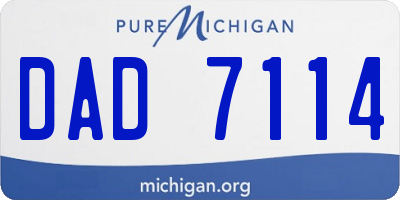 MI license plate DAD7114
