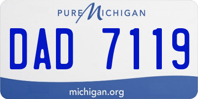 MI license plate DAD7119