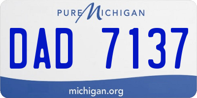 MI license plate DAD7137