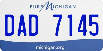 MI license plate DAD7145