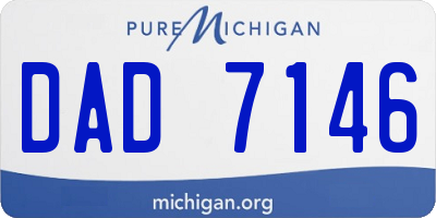 MI license plate DAD7146