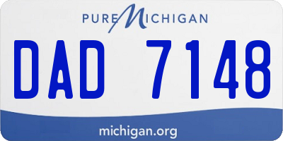 MI license plate DAD7148