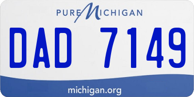 MI license plate DAD7149