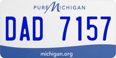 MI license plate DAD7157