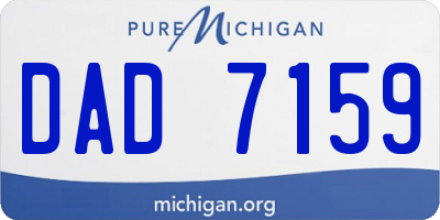 MI license plate DAD7159
