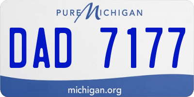 MI license plate DAD7177