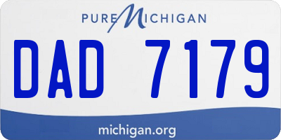 MI license plate DAD7179