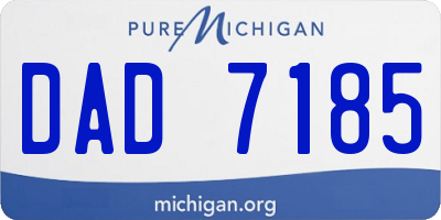 MI license plate DAD7185