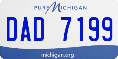 MI license plate DAD7199