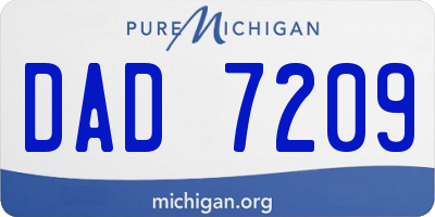MI license plate DAD7209