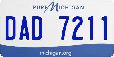 MI license plate DAD7211