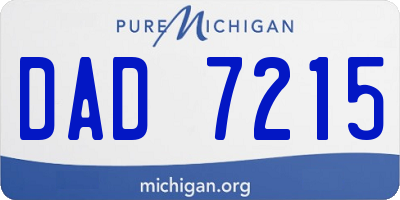 MI license plate DAD7215