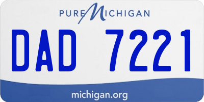 MI license plate DAD7221