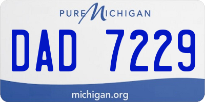 MI license plate DAD7229