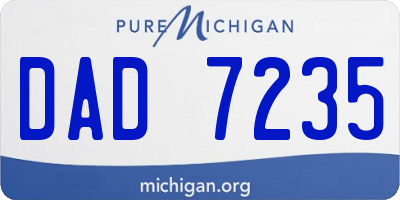 MI license plate DAD7235