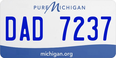 MI license plate DAD7237