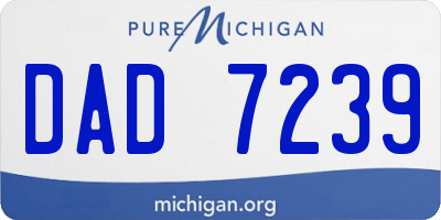 MI license plate DAD7239