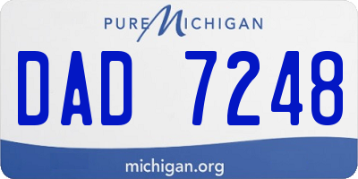 MI license plate DAD7248