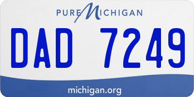 MI license plate DAD7249