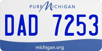 MI license plate DAD7253