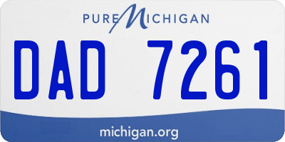 MI license plate DAD7261