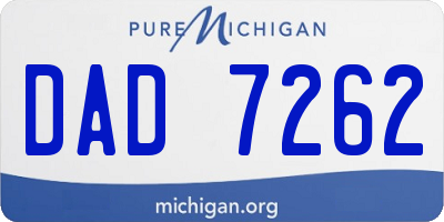 MI license plate DAD7262