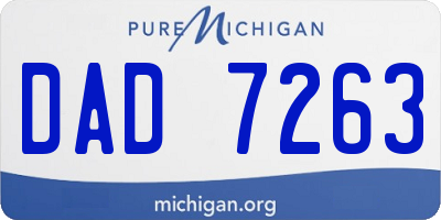 MI license plate DAD7263