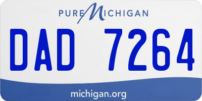 MI license plate DAD7264