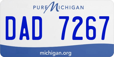 MI license plate DAD7267