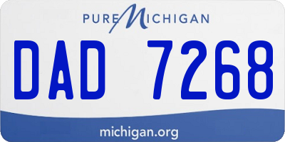 MI license plate DAD7268