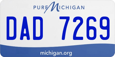 MI license plate DAD7269
