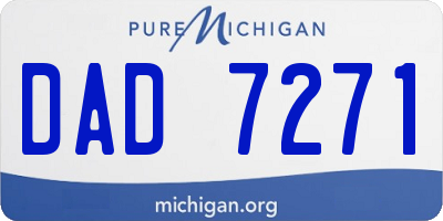 MI license plate DAD7271