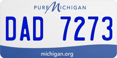MI license plate DAD7273