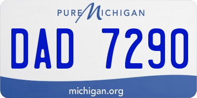 MI license plate DAD7290