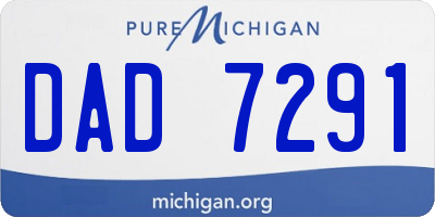 MI license plate DAD7291