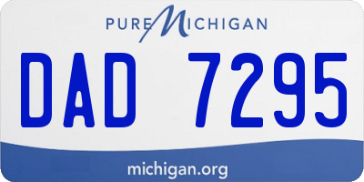 MI license plate DAD7295