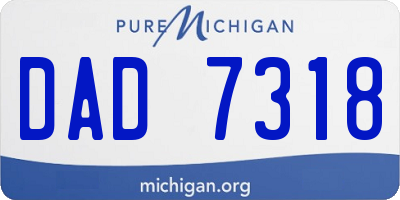 MI license plate DAD7318