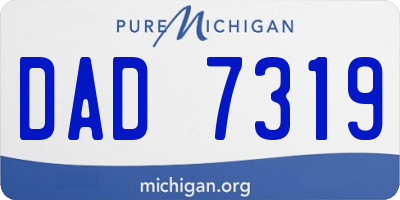 MI license plate DAD7319