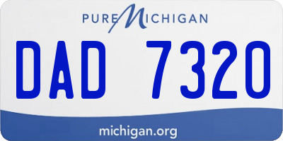 MI license plate DAD7320
