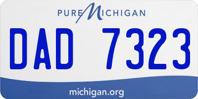 MI license plate DAD7323